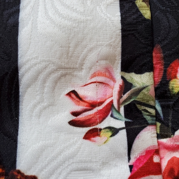 CUSTOM MADE ELGANT DRESS ROSES, BUTTERFLIES AND STRIPES 6-8T - Picture 9 of 10